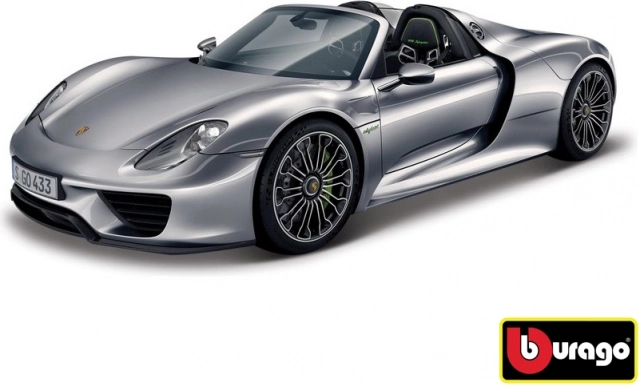 Bburago 1:24 Porsche 918 Spyder gris métallique 18-21076