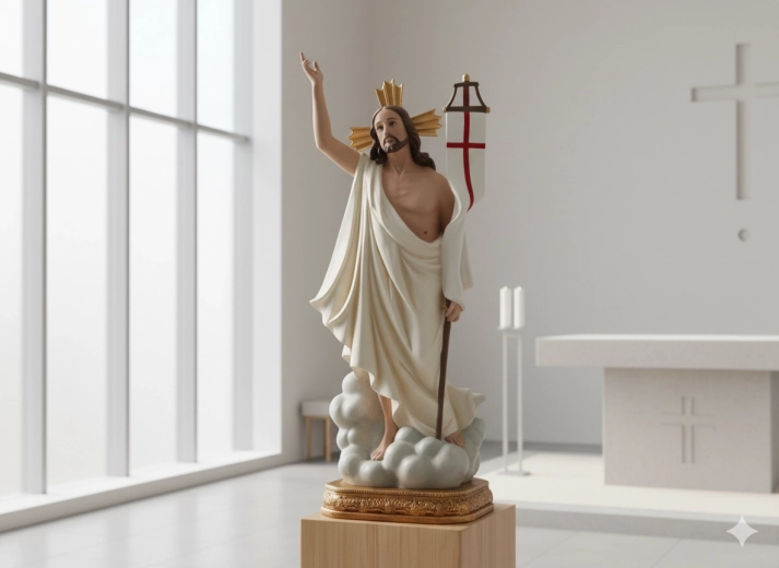 Figurine de Jésus ressuscité 60 cm