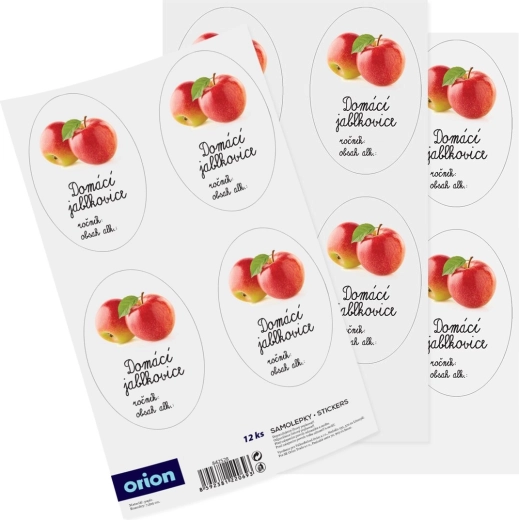 Étiquettes autocollantes pour bouteilles de calvados maison – 12 pcs (CZ)