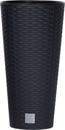 Pot de fleurs Prosperplast Rato Tubus avec insert, anthracite, 20 × 38 cm