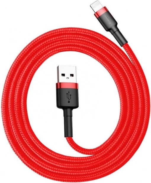 Baseus Cafule câble USB–Lightning 1 m, 2,4 A, noir‑rouge