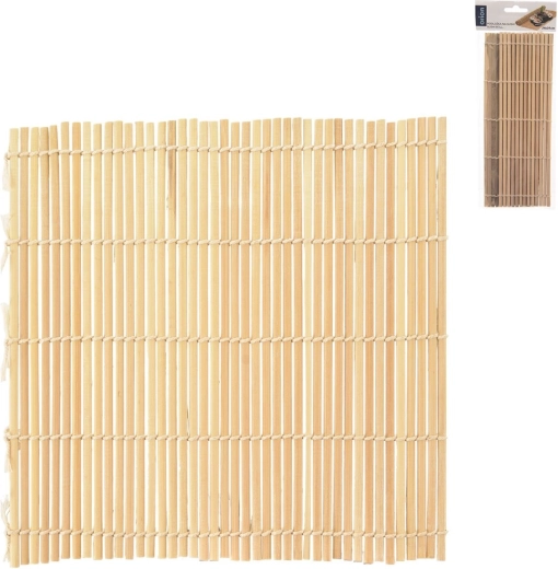 Tapis en bambou pour rouler les sushi 24 × 24 cm