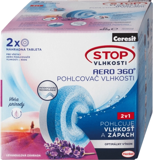 Ceresit Stop Humidité AERO 360° recharges lavande 2×450 g