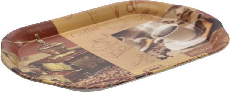 Plateau de service ovale 45,5 × 31,5 cm en plastique résistant