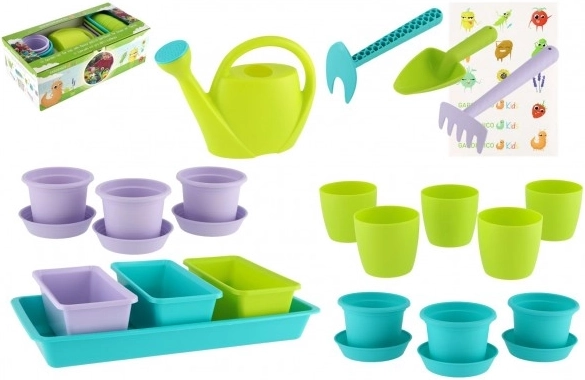 Ensemble de jardin Gardenico Kids avec pots de fleurs