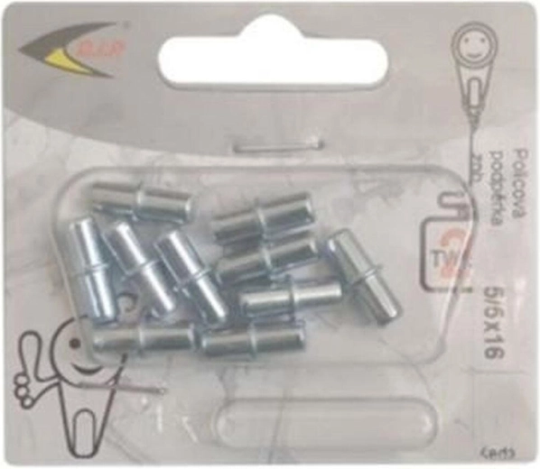 Support de meuble 5/5 zingué, blister de 10 pcs