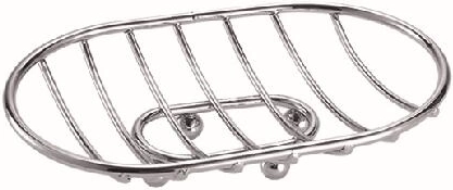 Porte-savon ovale 14 × 9,2 cm chrome