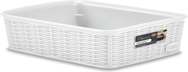 Panier en plastique Elegance – Blanc