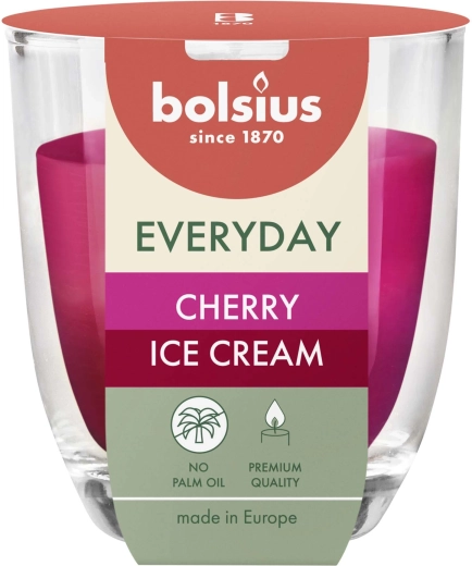 Bougie parfumée en verre Cherry Ice Cream 8 × 7 cm