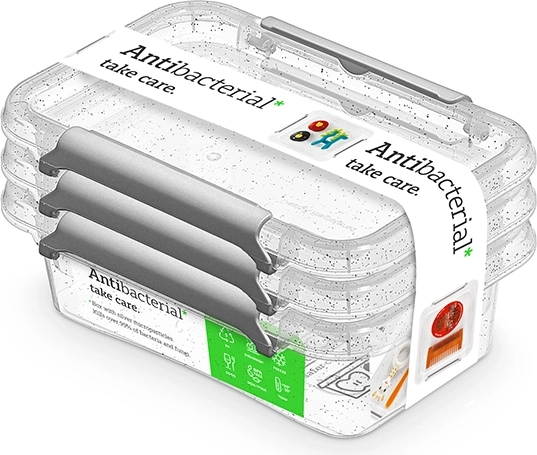 Set antibactérien de 3 boîtes alimentaires 350 ml