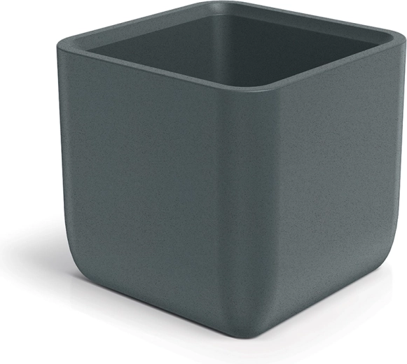Pot de fleurs Molta Square 48 cm – plastique graphite carré pour intérieur et extérieur