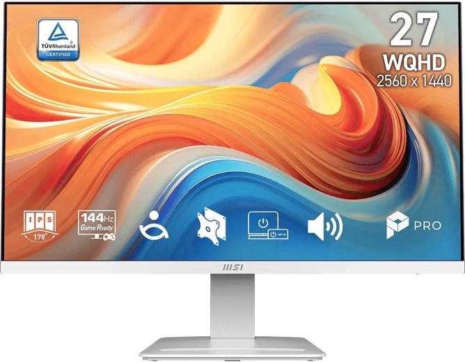 Moniteur MSI PRO 27" MP273QW – WQHD, 144 Hz, blanc