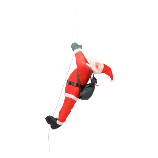 Saint Nicolas grimpant à la corde 90 cm