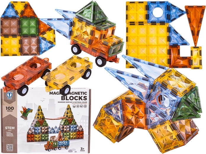 Blocs de construction magnétiques 100 pièces