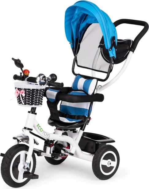 Tricycle enfant avec toit rotatif et roues durables ECOTOYS