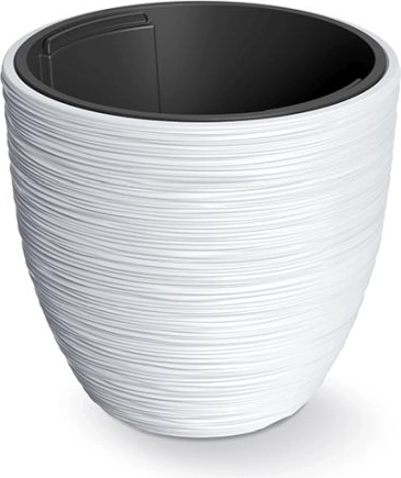Cache-pot avec insert FURU 35 cm blanc