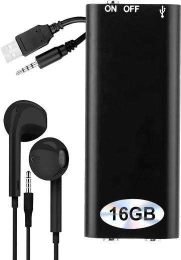 Mini dictaphone numérique RENEW FORCE 16 Go avec fonction VOX - 1 pièce
