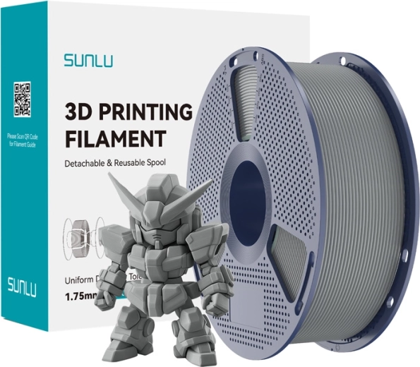 Filament Sunlu PLA+ 2.0 gris 1,75 mm