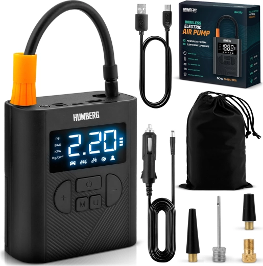 Mini compresseur sans fil HUMBERG avec batterie 6000 mAh