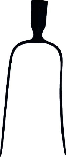 Fourche forgée à deux dents sans manche