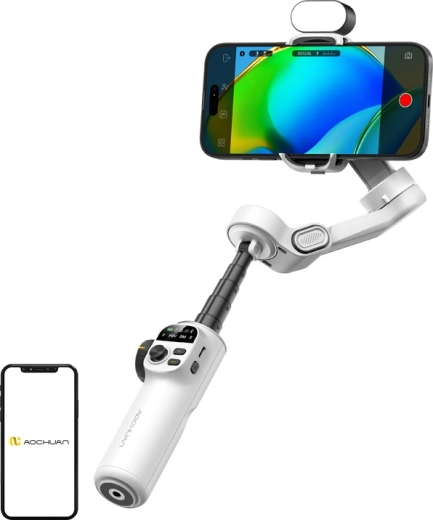 Stabilisateur AOCHUAN Smart X2 avec éclairage RGB (blanc)