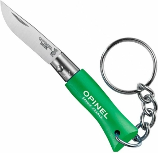 Opinel N°02 couteau de poche vert pour porte-clés, bois de hêtre 3,5 cm