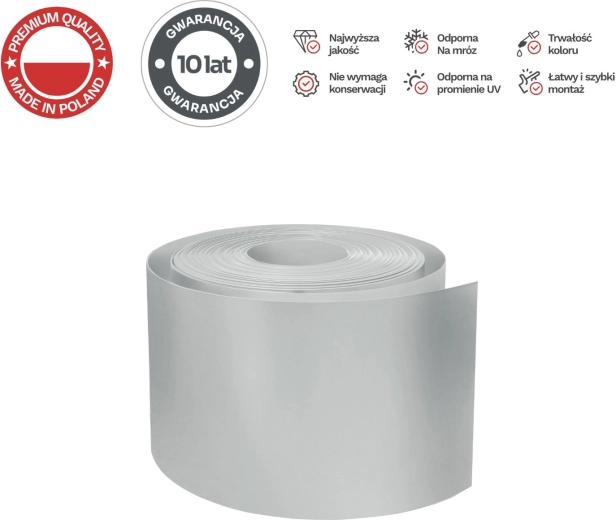 Bande d’occultation de clôture 26 m BASIC 19 cm PROTECTO, gris