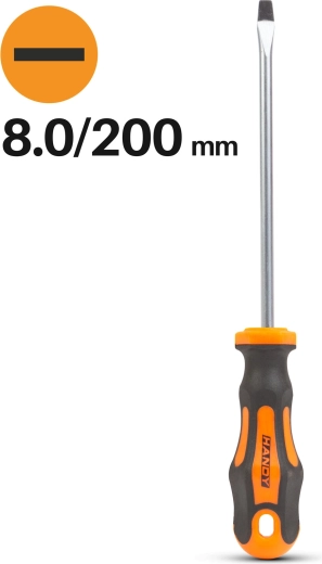 Tournevis plat 8,0 × 200 mm
