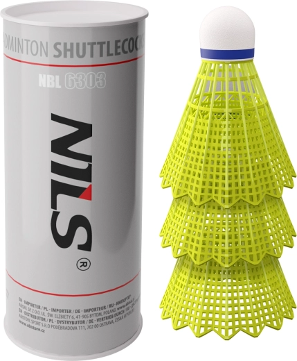 Volants de badminton NILS NBL6303 – jupes en nylon, 3 pcs