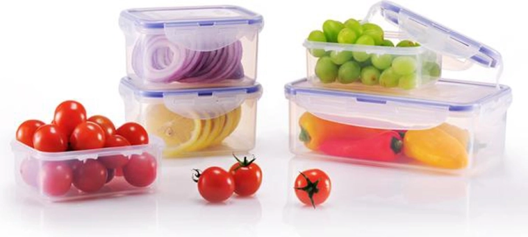 Set de boîtes alimentaires à couvercle à clips, 5 pcs