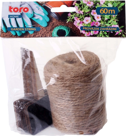 Ficelle de jardin en jute 60 m avec étiquettes