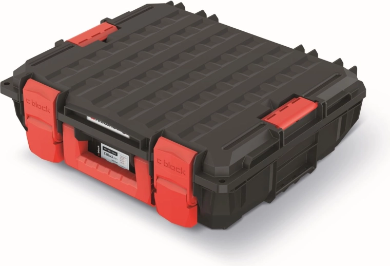 Mallette à outils avec insert en mousse 45 × 38 × 13,5 cm, noire