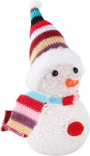 Décoration de Noël LED bonhomme de neige 11 cm