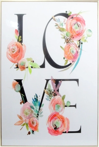 Tableau LOVE 40 × 60 cm encadré