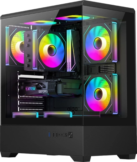 Boîtier PC DarkFlash C365 noir avec 5 ventilateurs