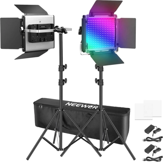 Neewer lampe LED x660 pro II RGB (kit avec trépieds)