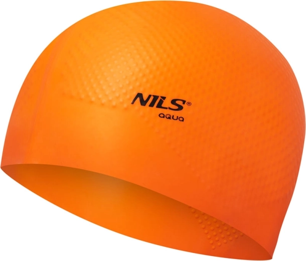 Bonnet de bain en silicone NILS Aqua NQC Dots orange