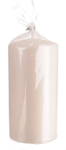 Bougie cylindrique brillante en or rose 7 × 18 cm