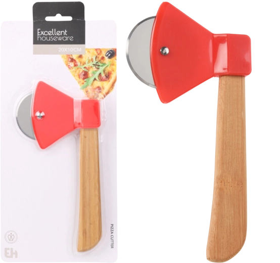 Roulette à pizza en forme de hache