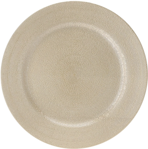 Dessous d’assiette rond doré à fines nervures 33 cm