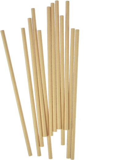Pailles en papier kraft 20 cm (12 pcs)
