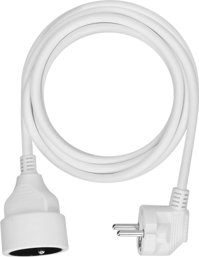 Rallonge électrique Solight avec connecteur et sécurité enfants, 1 prise, 3 m, blanche