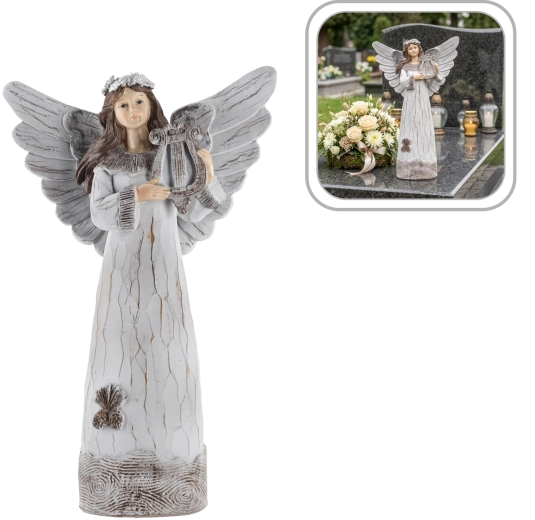 Figurine d’ange avec lyre