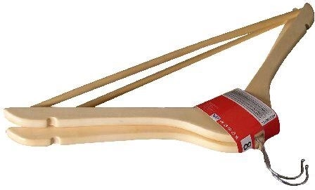 Cintre en bois pour vêtements avec crochet pivotant (2 pcs)