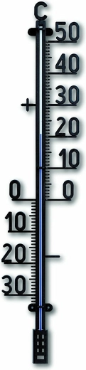 Thermomètre extérieur suspendu TFA XXL, plastique noir