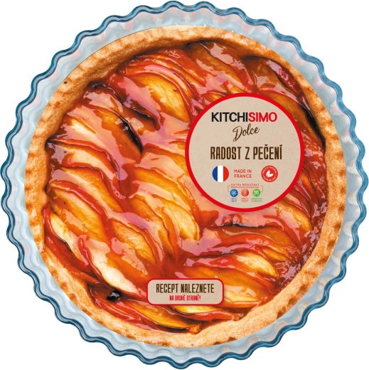 Plat à tarte en verre Kitchisimo Dolce 27 cm en verre borosilicaté