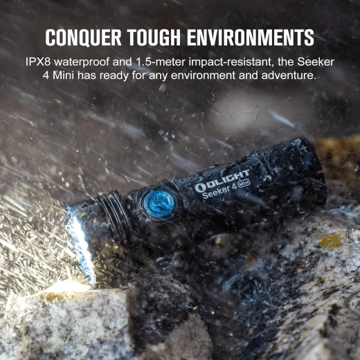 Lampe de poche Olight Seeker 4 Mini Titanium Limited Edition avec lumière UV