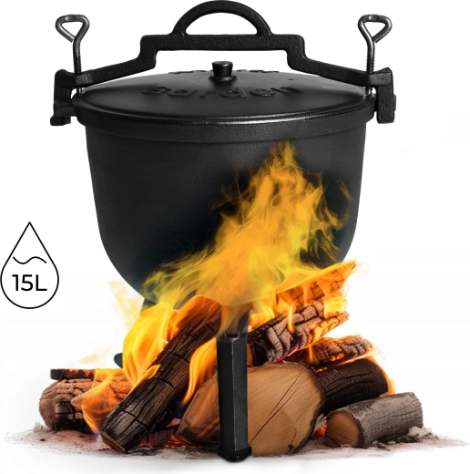 Chaudron suspendu en fonte 15 L pour feu MULTIGARDEN