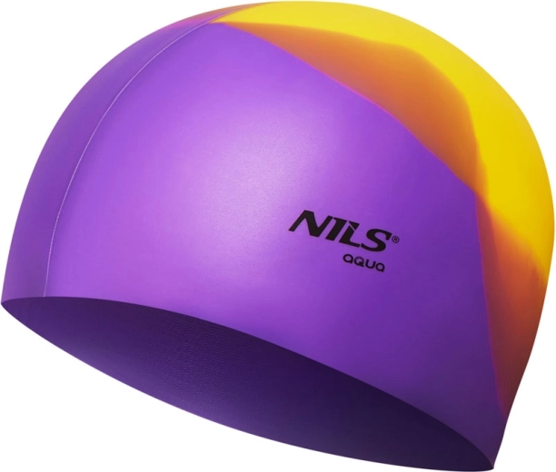 Bonnet de natation en silicone NILS Aqua multicolore