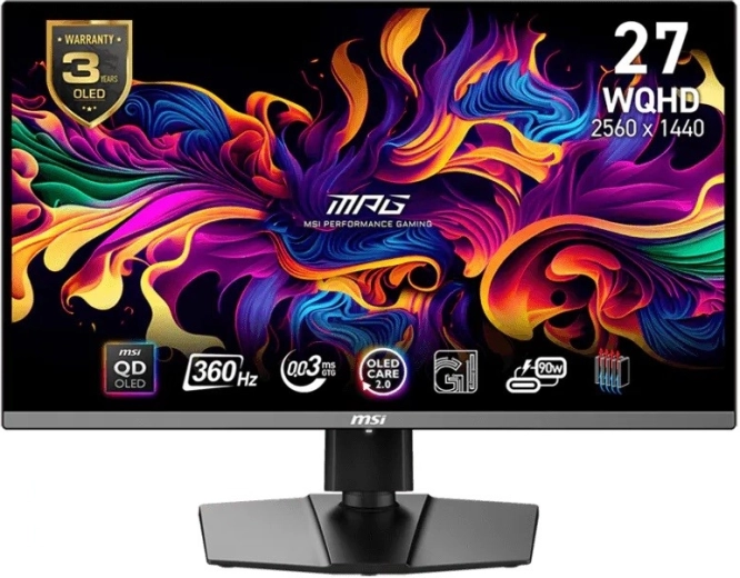 Moniteur gaming MSI MPG 271QRX QD-OLED 26,5" WQHD 360 Hz noir